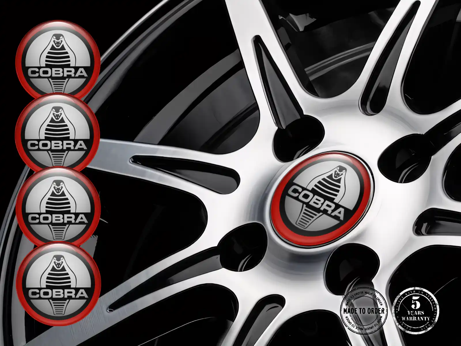 Shelby Adesivi Cupola Resina Edizione Etichette Ruota Lusso